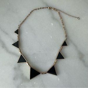 Black & Gold Triangle Statement Necklace